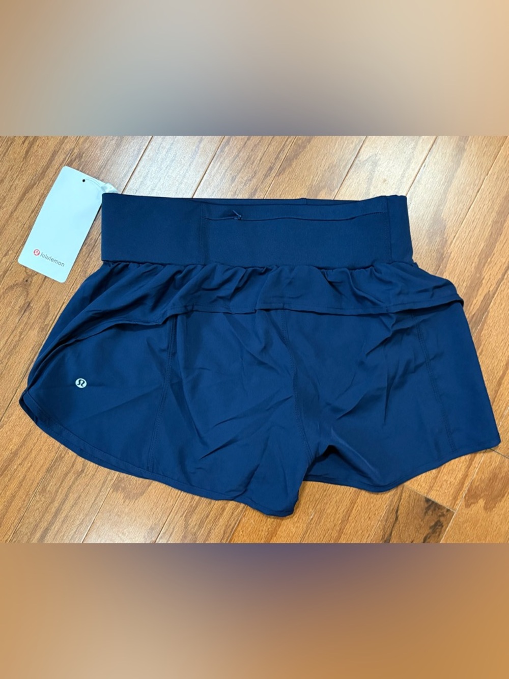 Lululemon Navy Ruffle Athletic Shorts